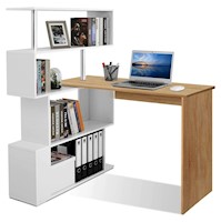 ESCRITORIO CON ESTANTE BRICANDY - DIBA MUEBLES